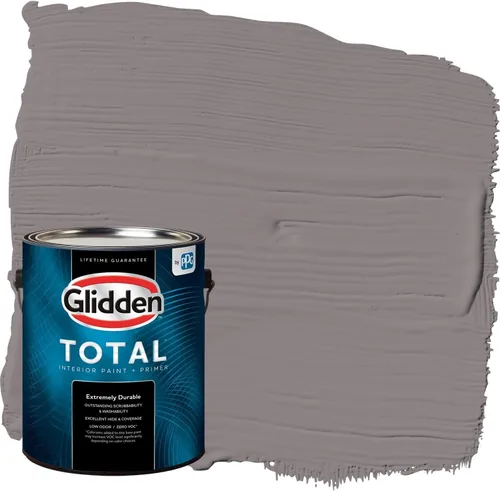 Vista 85 de Glidden Pintura Interior + Imprimación: Gris/Plata Antigua, Una Capa, Satinado, 1 Galón