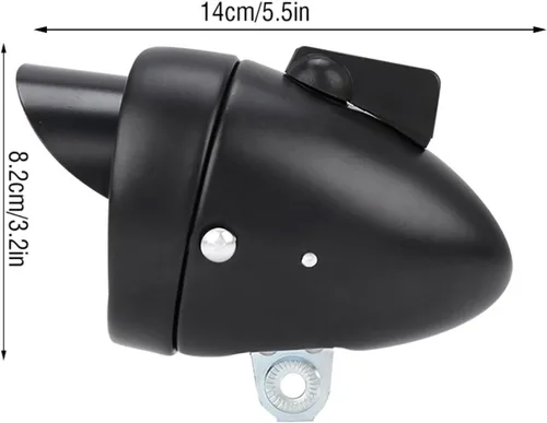 Vista 6 de Faro delantero de bicicleta, faro vintage para montar en bicicleta por la noche, luz LED ligera con visera, lámpara frontal retro al aire libre alto