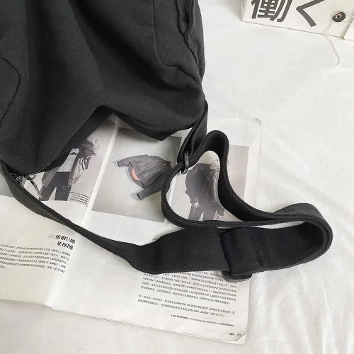 Vista 9 de Aktudy Bolso bandolera de lona para mujeres y hombres, bolso bandolera grande con múltiples bolsillos para parejas