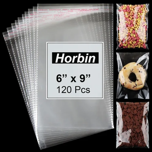 Vista 7 de 120 piezas de bolsas para palitos de pretzel, bolsa de celofán autoadhesiva de 2x10 pulgadas, bolsas transparentes para galletas con cierre