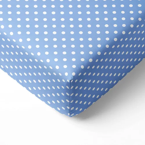 Vista 29 de Bacati - Sábana bajera ajustable de 100 % algodón universal para bebé de EE. UU. para cuna o niño pequeño (PIN DOTS, turquesa aguamarina)