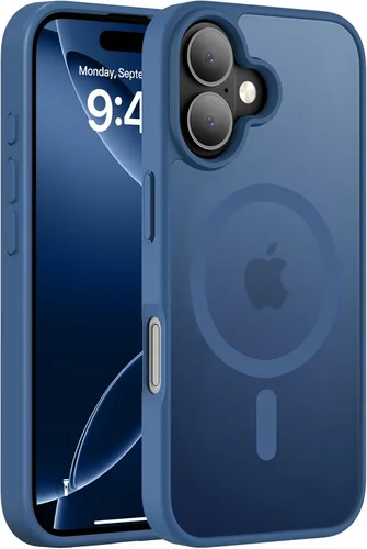 Vista 30 de Hualele - Funda magnética para iPhone 13 Pro, compatible con MagSafe, grado militar, a prueba de caídas, translúcida mate, parte trasera dura, borde