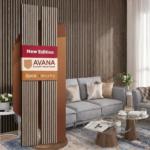 Vista 50 de Paquete de Muestras de Color de Paneles de Pared Acústicos Avana - Paneles de Madera Premium para Decoración de Paredes - Insonorización