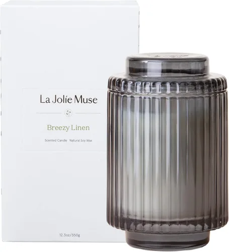Vista 19 de LA JOLIE MUSE Starlit - Velas perfumadas de pino de abeto para el hogar Abeto dorado iluminado por estrellas