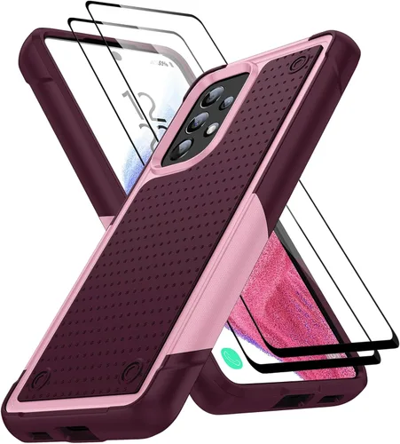 Vista 325 de Jeylly Compatible con Samsung Galaxy A22 5G Funda, Funda Samsung A22 5G con 2pcs protectores de pantalla de vidrio templado