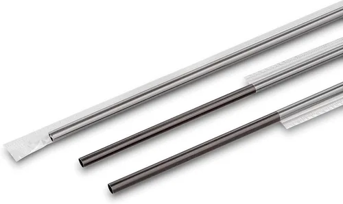 Vista 5 de DuraHome Paquete de 1000 pajitas agitadoras envueltas individualmente, color negro de 5.75 pulgadas desechables de plástico para beber para cócteles