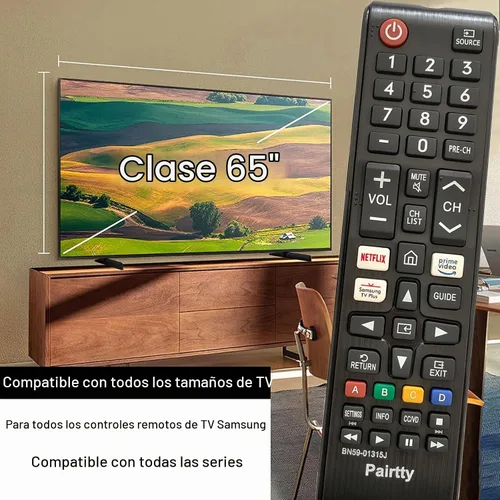 Vista 4 de Control remoto universal para TV BN59-01315J, repuesto para Samsung LCD LED HDTV 3D Smart TV