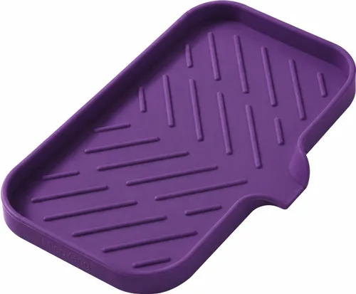 Vista 45 de MicoYang Jaboneras de Baño de Silicona con Boquilla de Drenaje - Organizador de Fregadero de Baño y Cocina, Soporte para Esponja, Bandeja de Jabón