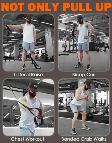 Vista 5 de Fitarc Pull Up Assistance Bands Set,Pull Up Assist Strap with Handle,14 Levels of Assistance Up to 300LBS