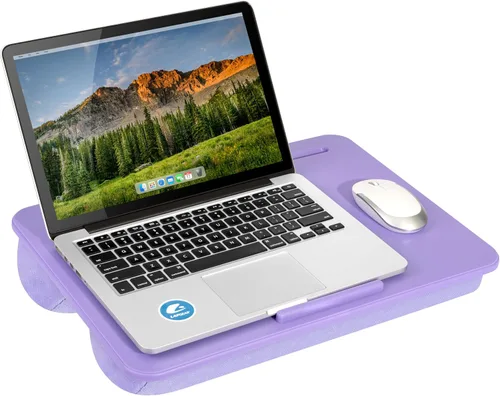 Vista 16 de LapGear - Escritorio compacto para regazo - Se adapta a laptops de hasta 15 pulgadas - Aqua Sky - Estilo núm. 43109 Microbead Cushion, Built-In