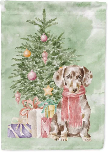 Vista 90 de Caroline's Treasures CK8213GF Bulldog Inglés #2 Regalos de Navidad y árbol de jardín Bandera de buzón Bandera decorativa para patio exterior, patio