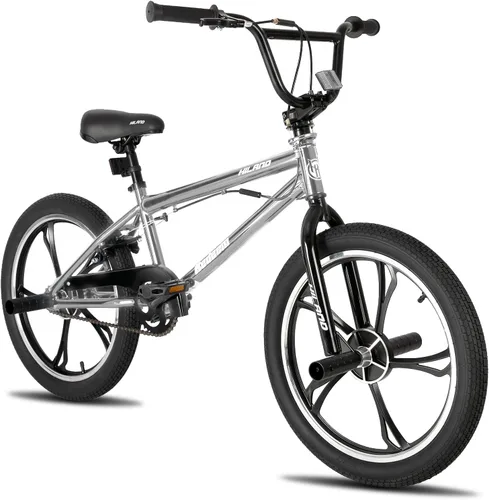 Vista 16 de Hiland - Bicicleta BMX de 20 pulgadas para niños y niñas de 5 a 12 años, giro de 360 grados, 4 clavijas, bicicleta BMX de una velocidad para niños