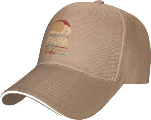Vista 4 de Papa Man Myth Legend Funny Hats Adjustable Trucker Baseball Cap Sports Women Men
