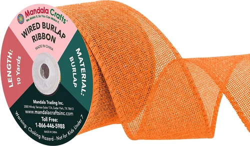 Vista 55 de Mandala Crafts Cinta de arpillera negra de 1.5 pulgadas de ancho para manualidades, rollo de 20 yardas de cinta rústica de arpillera para coronas