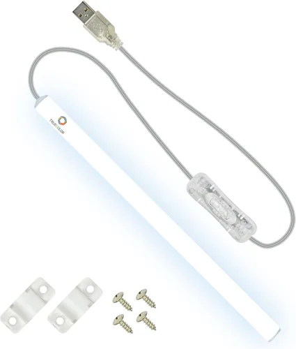 Vista 14 de TrueColor - Barra de luz LED alimentada por USB con cubierta esmerilada para debajo del gabinete, debajo del monitor, retroiluminación de TV, fácil