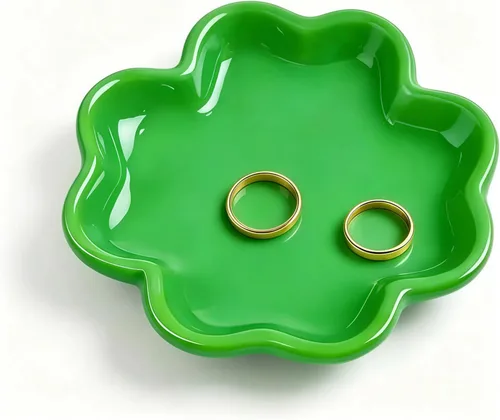 Vista 9 de PUDDING CABIN Plato para anillos de mandala azul, regalo de cumpleaños para amiga mujer mujeres madres niñas