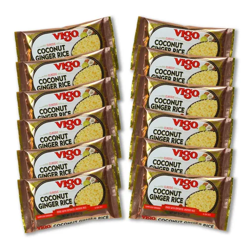 Vista 3 de Vigo Auténtico arroz de coco y jengibre, jazmín importado (jengibre de coco, 8 onzas (paquete de 1))