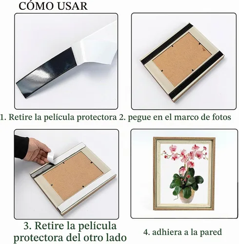 Vista 7 de 1 pulgada x 33 pies de cinta adhesiva de gancho y bucle, tiras de gancho y bucle de nylon multiusos resistentes, rollos de cinta adhesiva