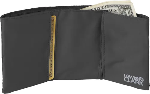 Vista 2 de Lewis N. Clark Featherlight RFID Tri-fold Wallet, Gris, Featherlight Rfid - Cartera triple