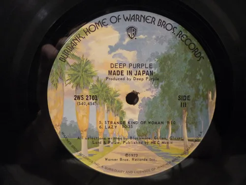 Vista 6 de Deep Purple Made in Japan Gatefold 2 Vinyl Record LPs Album - US Reissue 2WS 2701 - 1973 - Rock hard Rock - VG+