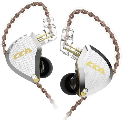 Vista 11 de CCA C12 Monitores intrauditivos, audífonos IEM HiFi estéreo híbridos 5BA+1DD con aislamiento de ruido con cable con cable desmontable sin enredos