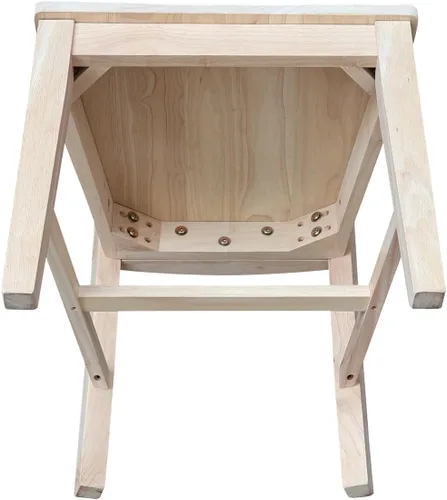 Vista 11 de IC INTERNATIONAL CONCEPTS Canyon Collection - Juego de dos sillas de madera maciza sin terminar