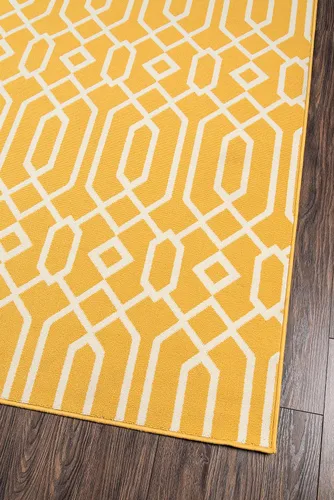 Vista 3 de Momeni BAJA0BAJ-3CHR860D, baja Colección, 8'6" x 13', Carbón vegetal, Polipropileno, Amarillo