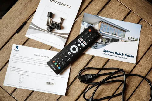 Vista 7 de SYLVOX Televisor exterior de 50 pulgadas, sol parcial de 1000 nits, IP56, Deck Pro 3.0 4K UHD, HDR10, Dolby Atmos, carcasa de metal completo