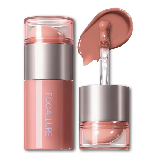 Vista 9 de FOCALLURE Lápiz labial líquido y rubor, crema multiusos para labios y mejillas, acabado mate de larga duración, color de labios suave e hidratante