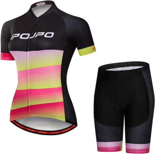 Vista 34 de Mujeres Ciclismo Jersey Conjunto Verano Ciclismo Ropa MTB Jersey Set Secado Rápido Transpirable Verano Bicicletas Uniformes 1