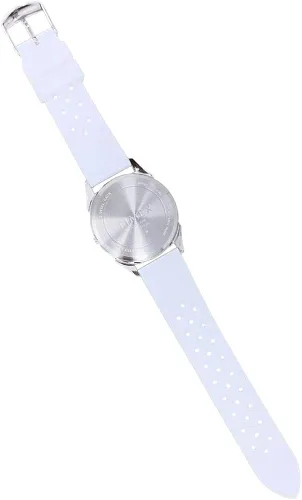 Vista 5 de Timex Reloj universitario Athena de 1575in para mujer color caoba con correa de silicona azul claro Azul