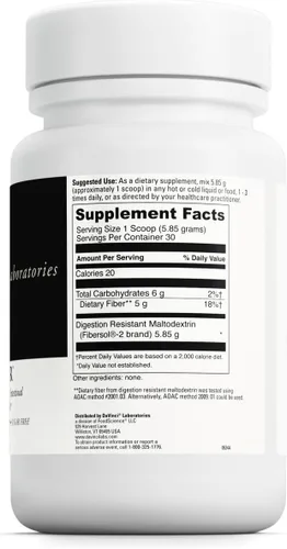 Vista 2 de DAVINCI Labs Clearly Fiber - Suplemento para apoyar la regularidad intestinal, la función intestinal normal y los niveles de triglicéridos dentro