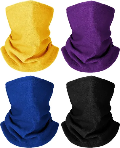 Vista 13 de Geyoga 4 calentadores de cuello de invierno para hombre, bufanda de forro
