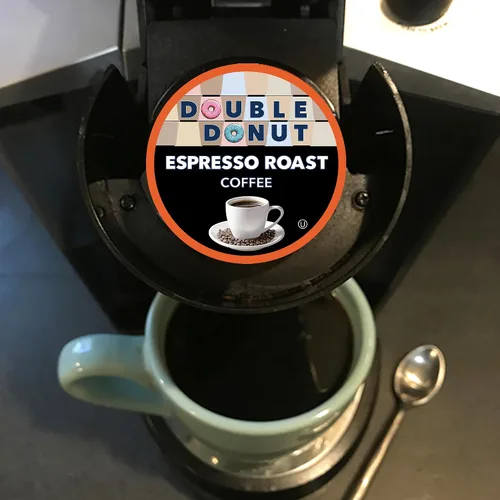 Vista 39 de Double Donut Coffee Cápsulas de Café Half Caff, Cápsulas de Café de Media Cafeína de Porción Individual para Cafeteras Keurig K Cup, Tostado Medio