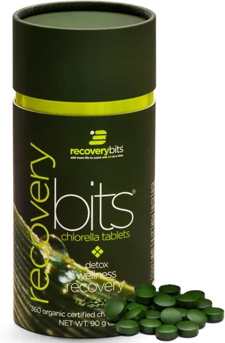 Vista 9 de RECOVERYbits - Tabletas orgánicas de Chlorella - Superalimento de algas a base de plantas - Clorofila - Pared celular agrietada - Energía - Sistema