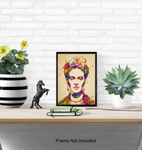 Vista 4 de Póster artístico para pared, decoración de habitación, retrato de acuarela contemporáneo de 8 x 10 pulgadas, imagen de decoración del hogar