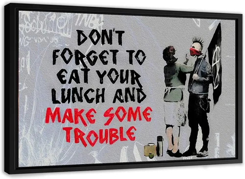 Vista 72 de Arte en lienzo de Banksy para pared, decoración del hogar, lienzo pre-estirado - varios tamaños