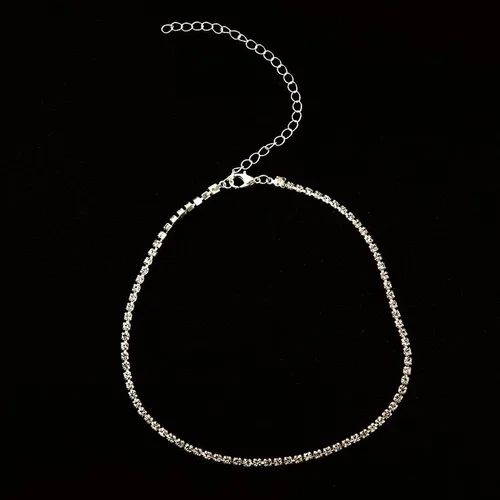 Vista 4 de Juego de 3 collares para mujer, cadenas de joyería en capas, gargantilla de cristal artificial, perla, cuentas de cobre, colgante de flecos, moda