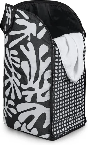Vista 10 de JOMOLA Cesta de lavandería plegable grande de tela de 90 litros, cesta extensible para ropa sucia, bolsa de lavandería con asas para la familia