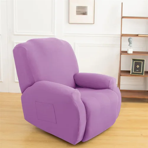 Vista 13 de LazyBoy - Funda para sillón reclinable, color liso, 4 piezas, fundas protectoras de muebles para sillón reclinable con bolsillo, funda para sofá