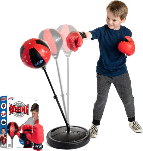 Vista 2 de NSG Juego de boxeo independiente de altura ajustable para niños