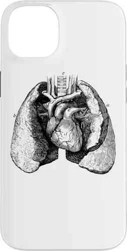 Vista 15 de Human Heart Lungs Anatomy Vintage Medical Anatomical Heart Case for iPhone 17