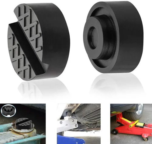Vista 2 de Jack Pads - Adaptador de goma universal para el suelo de la carretilla de goma para el lado de soldadura por pellizcos (paquete de 2)