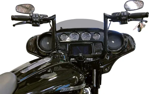 Vista 6 de Dominator Industries Manillar Ape Hanger de 1 1/4 pulgadas precableado de 16 pulgadas compatible con Harley-Davidson Bagger Touring Electra