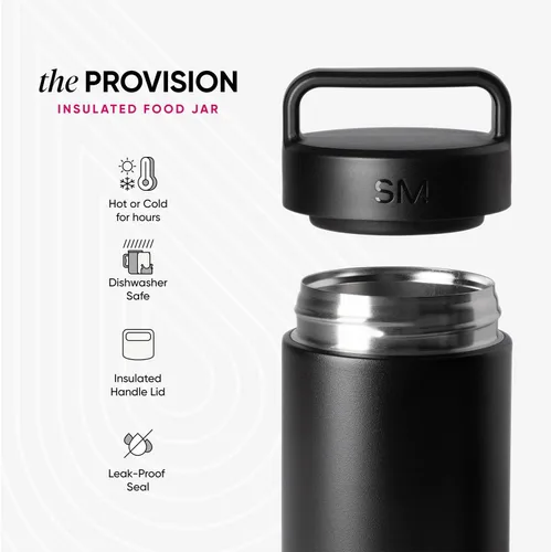 Vista 2 de Simple Modern Tarro de comida para comida caliente Reutilizable de acero inoxidable aislado al vacío a prueba de fugas, almacenamiento de almuerzo