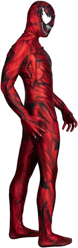 Vista 5 de Y171 Disfraz de superhéroe de cosplay para adultos disfraz de elastano unisex Rojo