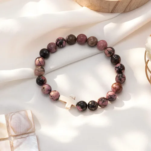 Vista 3 de JOGDIAM Regalos cristianos para mujer, pulsera de cruz, joyería religiosa católica, regalos para mujeres, madrina