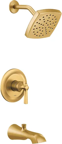Vista 2 de Moen UTS2913EPBG Flara M-CORE Serie 2 - Kit de molduras para bañera y ducha con 1 mango, requiere válvula, oro cepillado