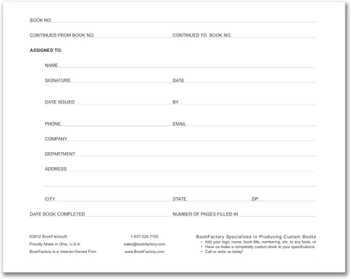 Vista 2 de BookFactory Visitor Log Book Register, Black, Hardbound, 120 Pages Negro