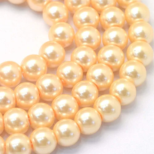 Vista 30 de KISSITTY 105 unids/hebra Burly Wood Satin Luster Glass Round Pearl Spacer Bead Loose Beads 0.315 in para bricolaje joyería artesanía 31.4